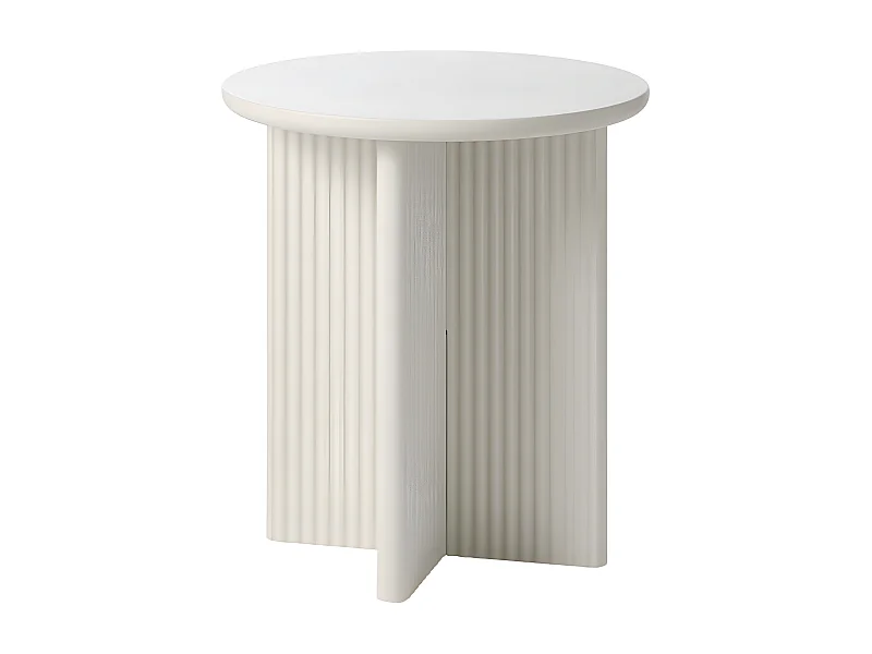 Jura - Table d'appoint ronde en bois ø50cm - Grège