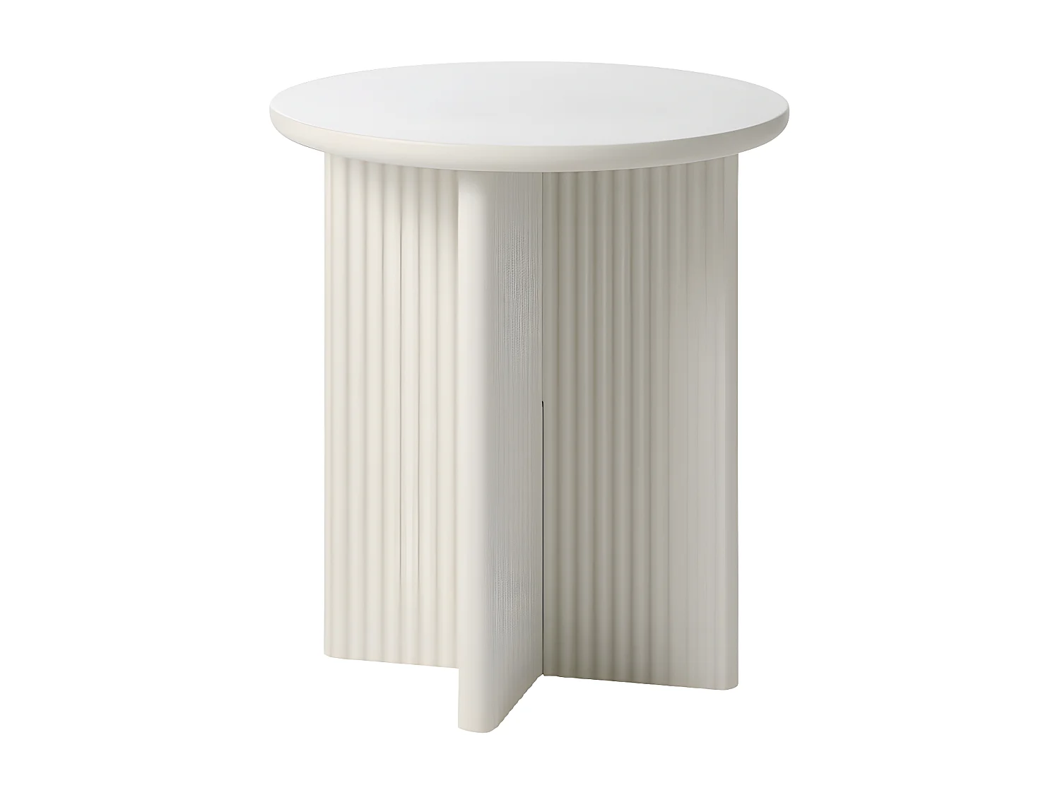 Jura - Table d'appoint ronde en bois ø50cm - Grège