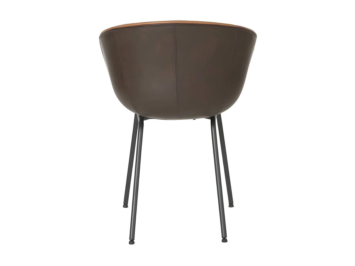 Lot de 2 chaises simili camel MANA