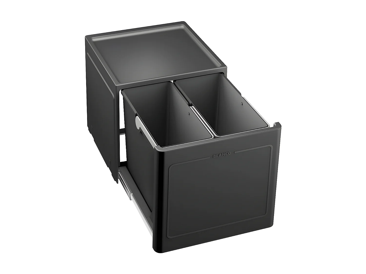 Blanco Poubelle tri sélectif 2x13l plastique noir - 517467