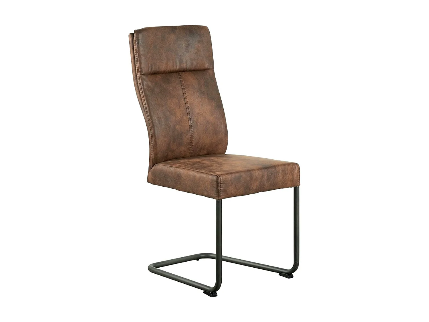 Chaise rembourrée havane en microfibre