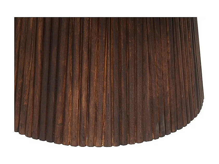 Ronde salontafel MITCHEL – Exotisch mangohout bruin diameter 80 cm