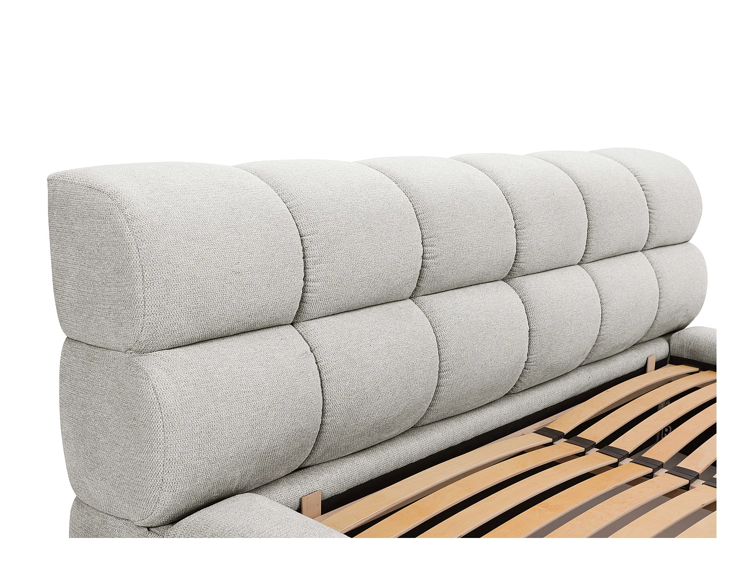 Bed met opbergruimte 160 x 200 cm - Stof - Lichtgrijs + matras - FORVIK van Pascal Morabito