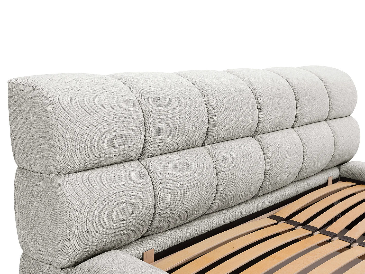 Bed met opbergruimte 180 x 200 cm - Stof - Lichtgrijs + matras - FORVIK van Pascal Morabito