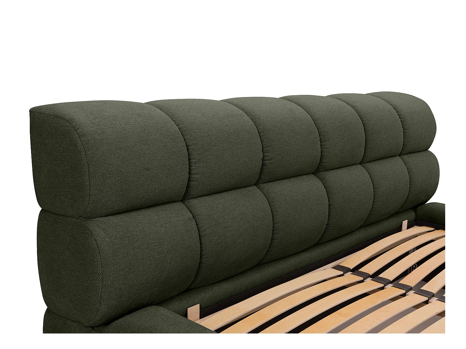 Bed met opbergruimte 180 x 200 cm - Stof - Groen + matras - FORVIK van Pascal Morabito