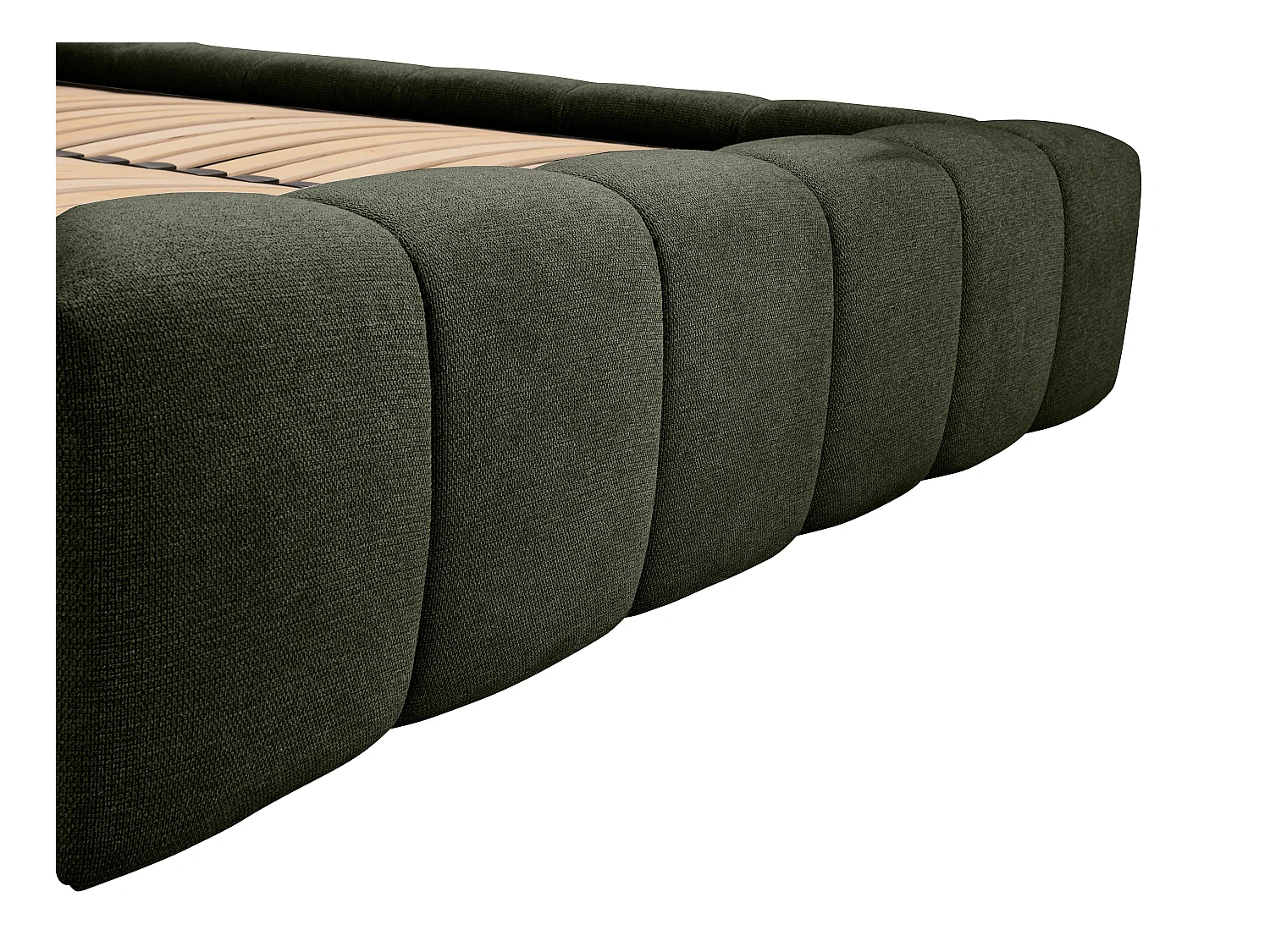 Bed met opbergruimte 180 x 200 cm - Stof - Groen + matras - FORVIK van Pascal Morabito