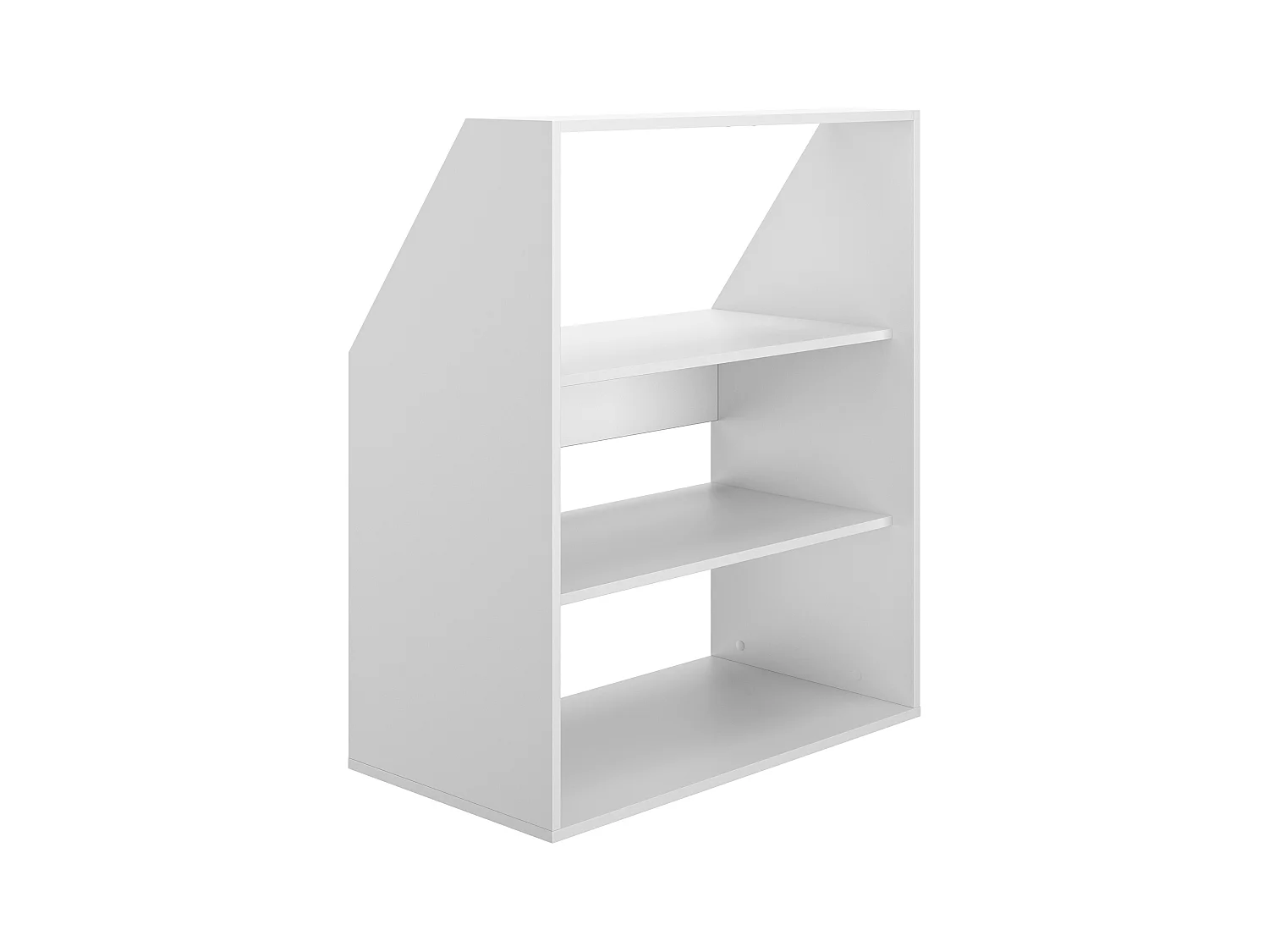 Armario inclinado para techo abuhardillado con 2 estantes - Blanco - ADEZIO