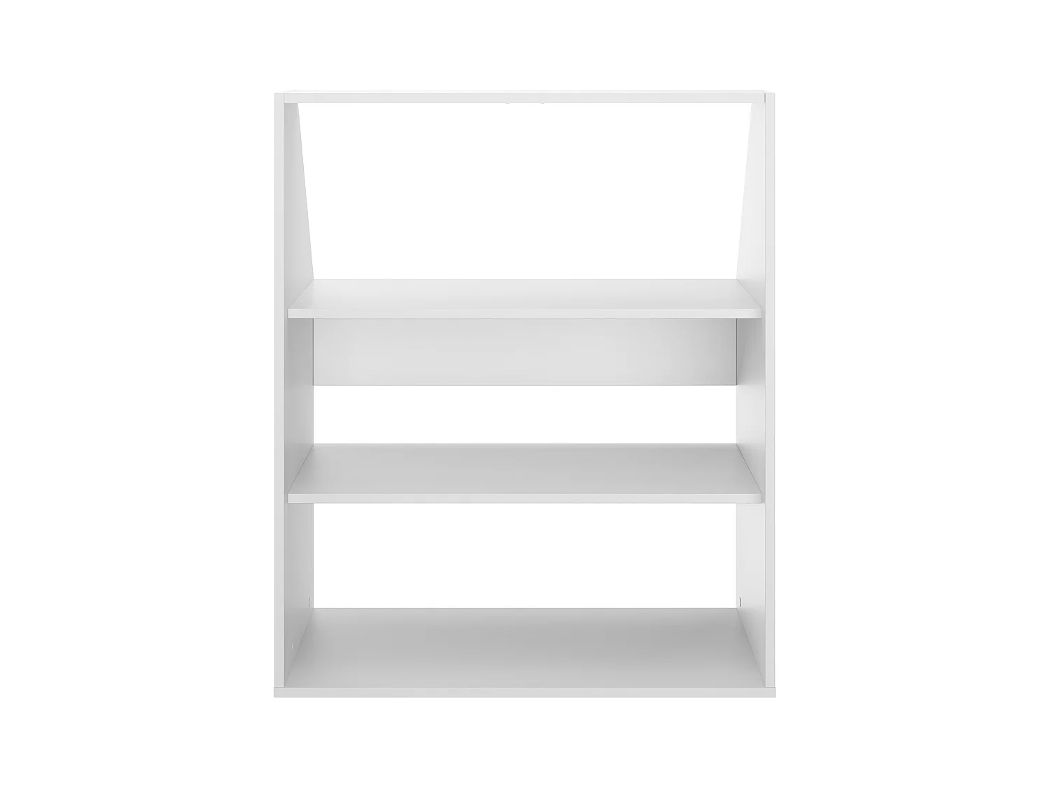 Armario inclinado para techo abuhardillado con 2 estantes - Blanco - ADEZIO