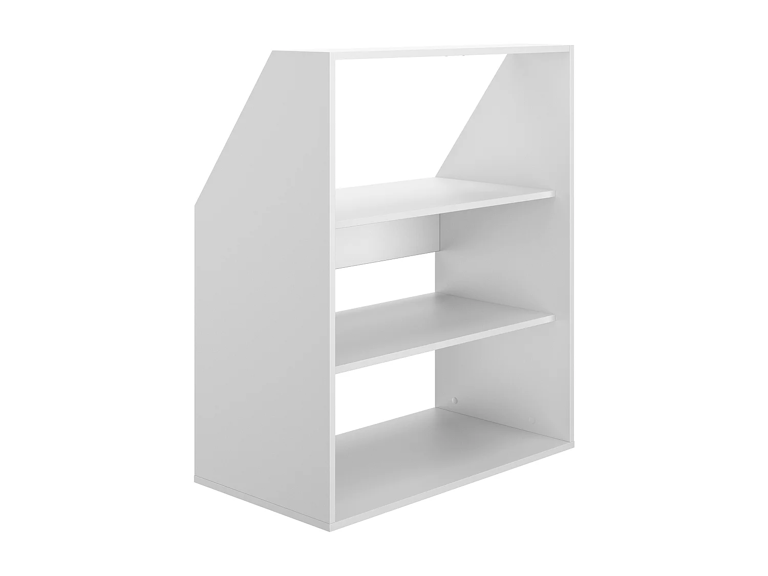 Schrank unter Dachschräge mit 2 Regalböden - Weiß - ADEZIO