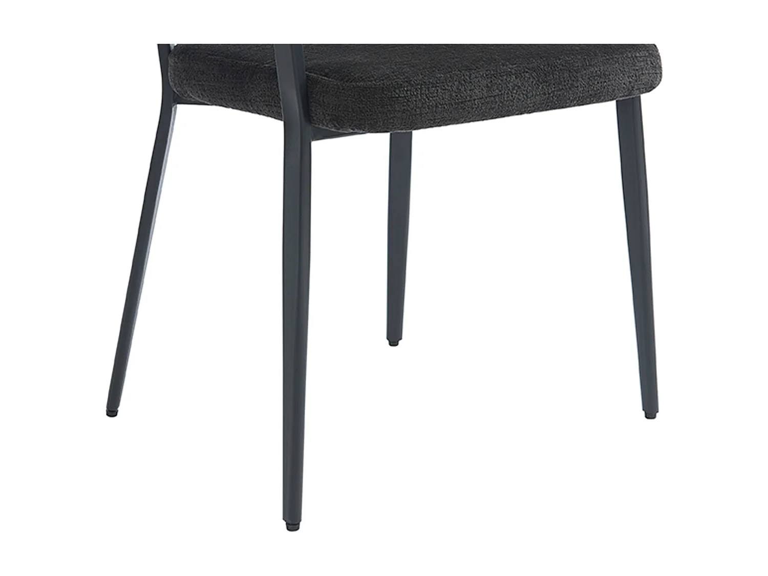 Sedia con braccioli in Tessuto e Metallo Nero - Lotto di 6 - AVRELA