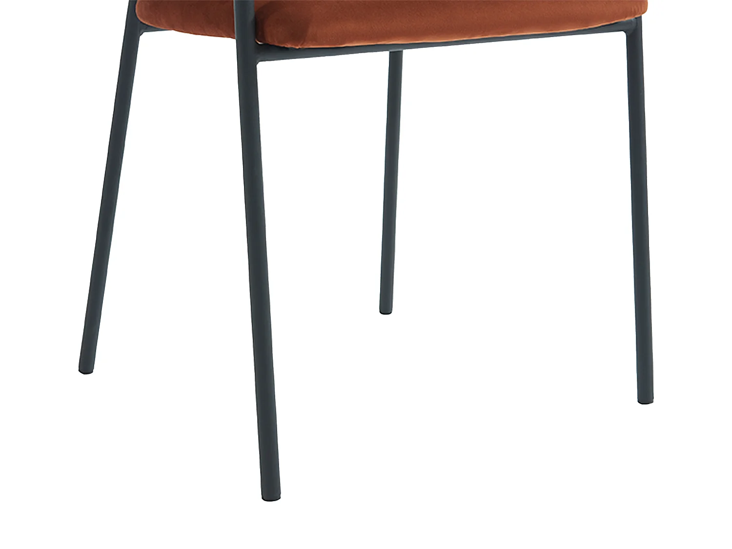 Lot de 6 chaises avec accoudoirs en velours et métal noir - Terracotta - ORDIDA de Pascal MORABITO