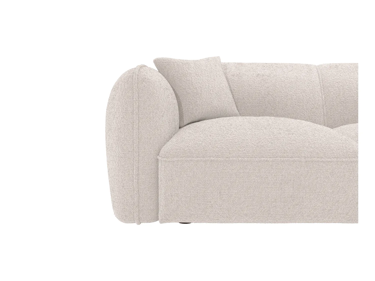 Hoekbank met hoek rechts van beige stof CAMILIO van Maison Céphy