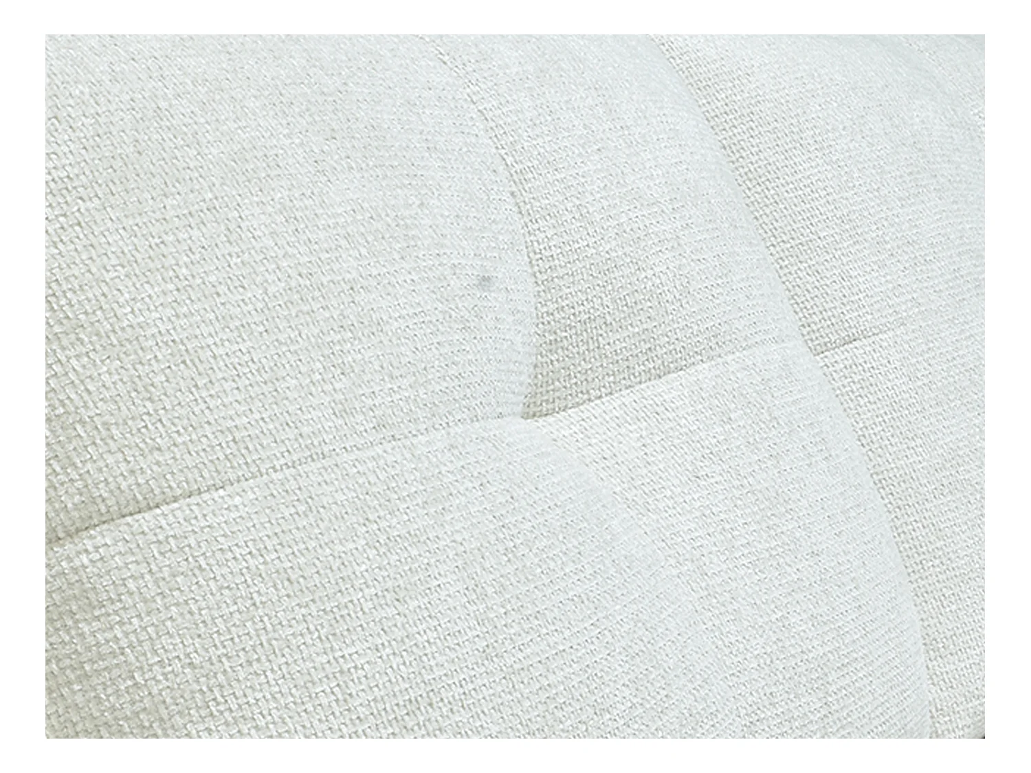 Kanapa 3-osobowa z teksturowaną tapicerką w kolorze kości słoniowej i przesuwnym oparciem - KELOPA