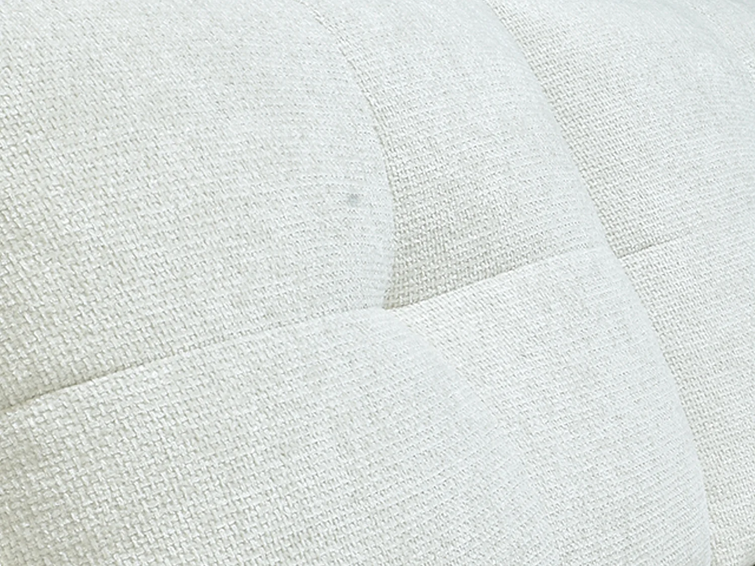 Canapé 3 places en tissu texturé blanc ivoire avec dossier avance-recule KELOPA