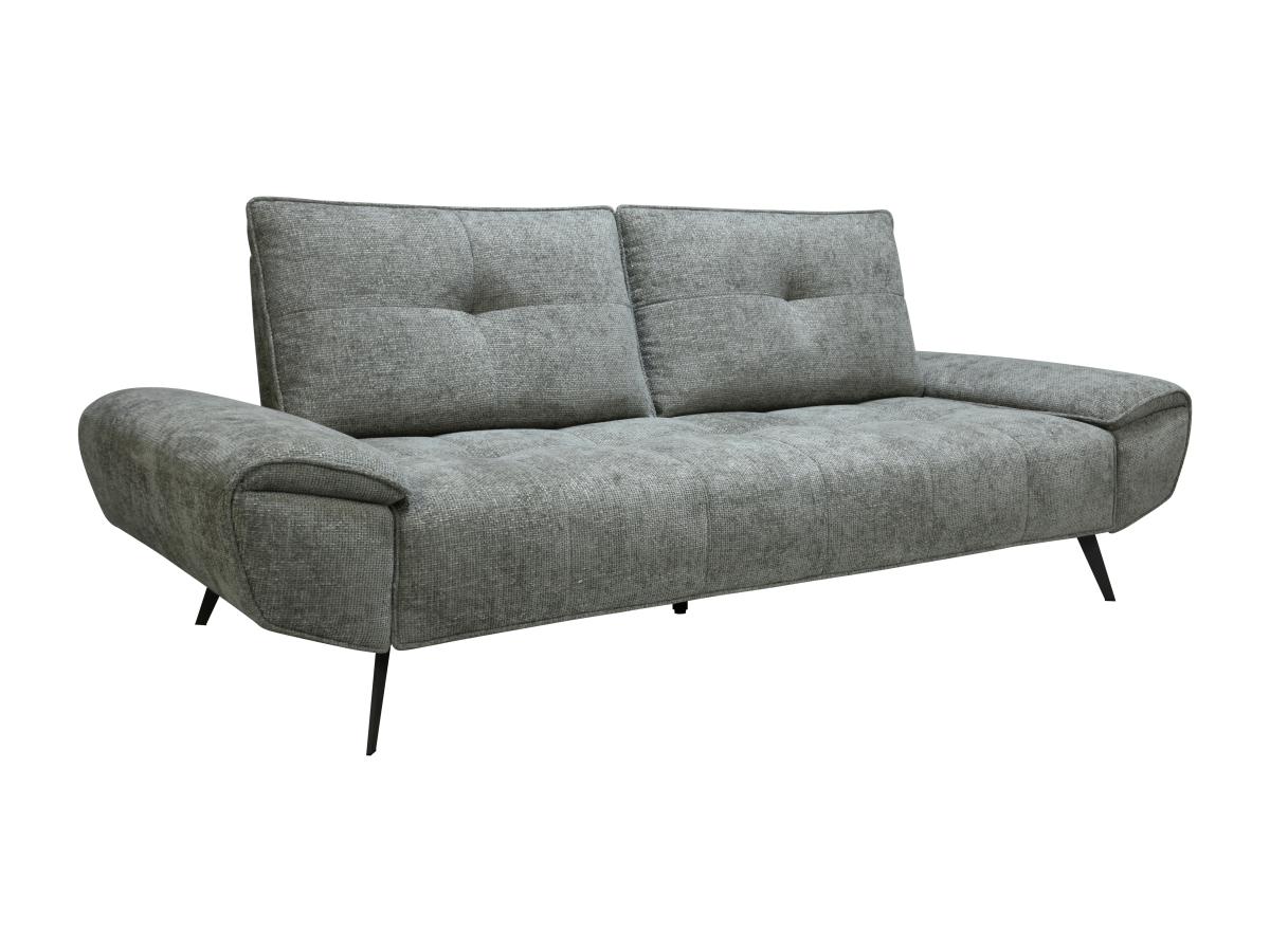 Sofa 3-Sitzer mit verstellbarer Rückenlehne - Strukturstoff - Grau - KELOPA günstig online kaufen