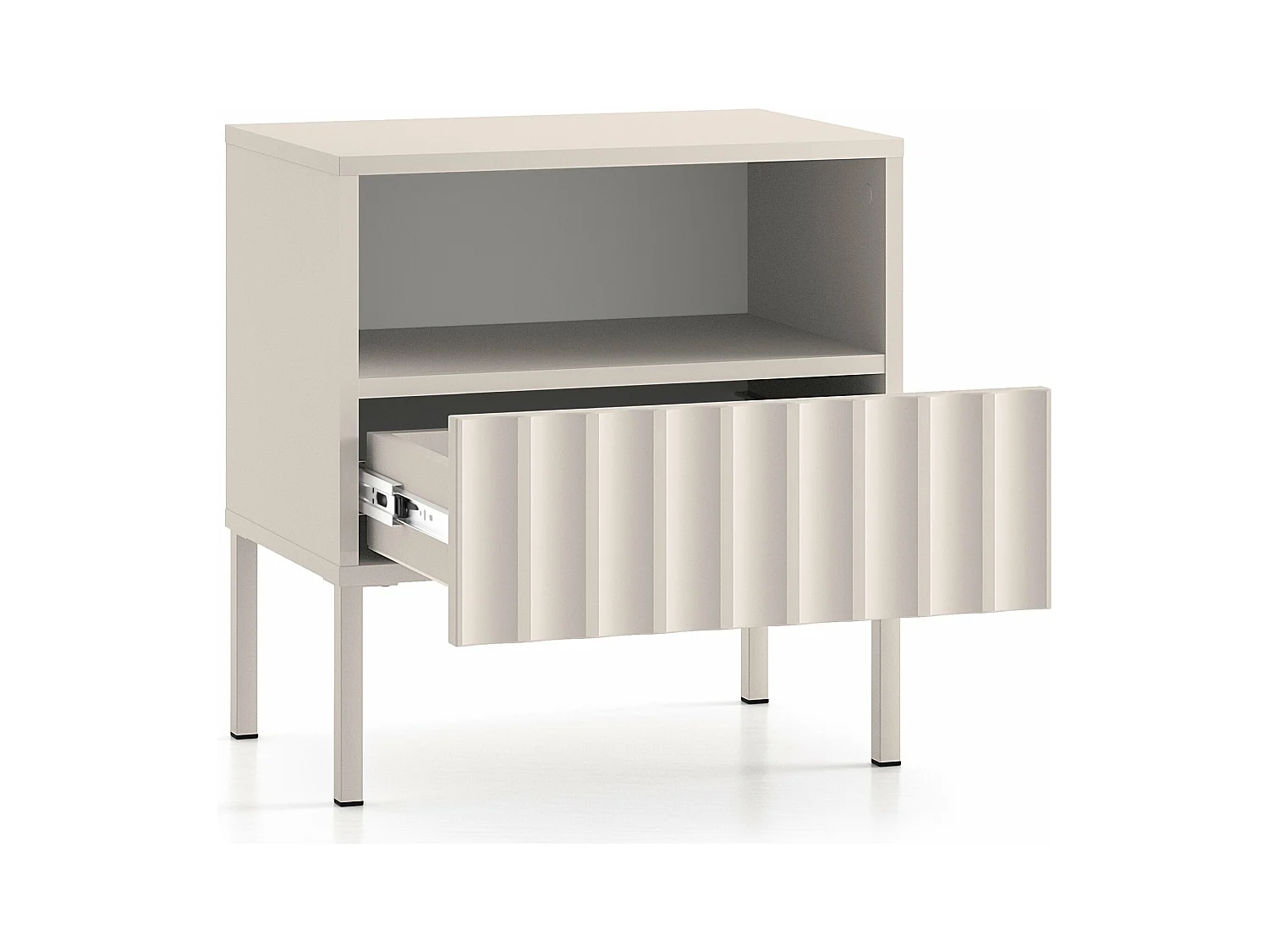 Nachttisch mit Schublade - hellbeige - 100 cm - DERRIVA