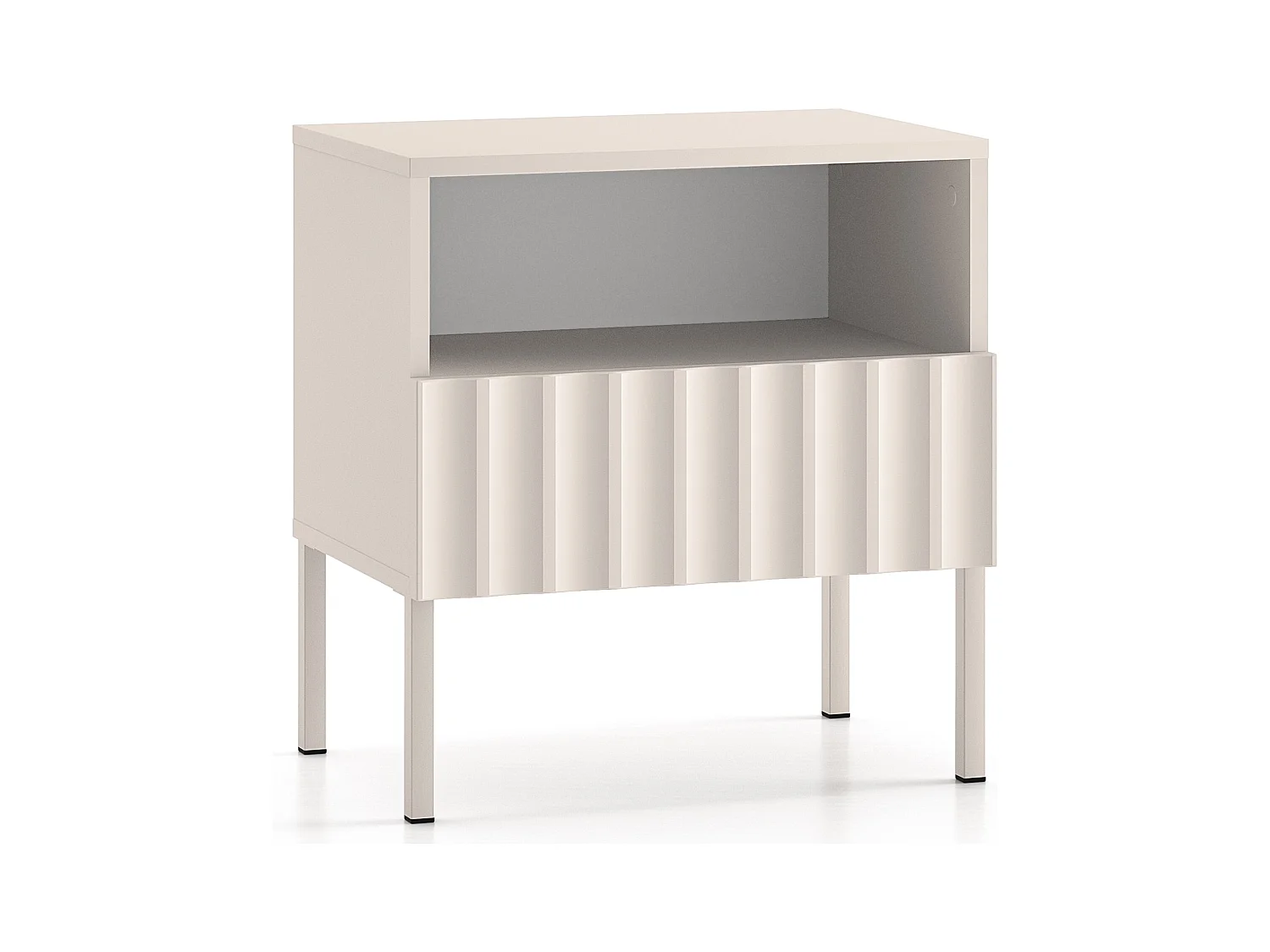 Nachttisch mit Schublade - hellbeige - 100 cm - DERRIVA