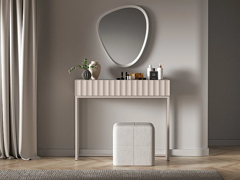 Schminktisch mit Schublade - hellbeige - 91 cm - DERRIVA