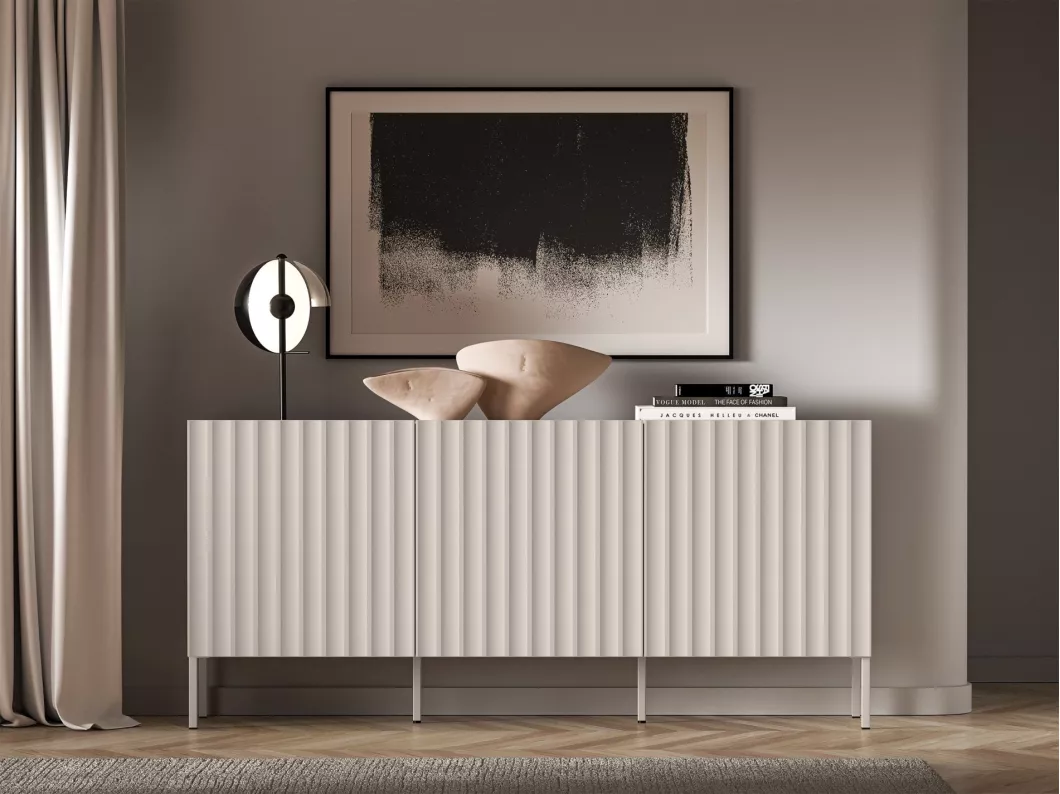 Kauf Unique Sideboard 3-türig - hellbeige - 170 cm - DERRIVA