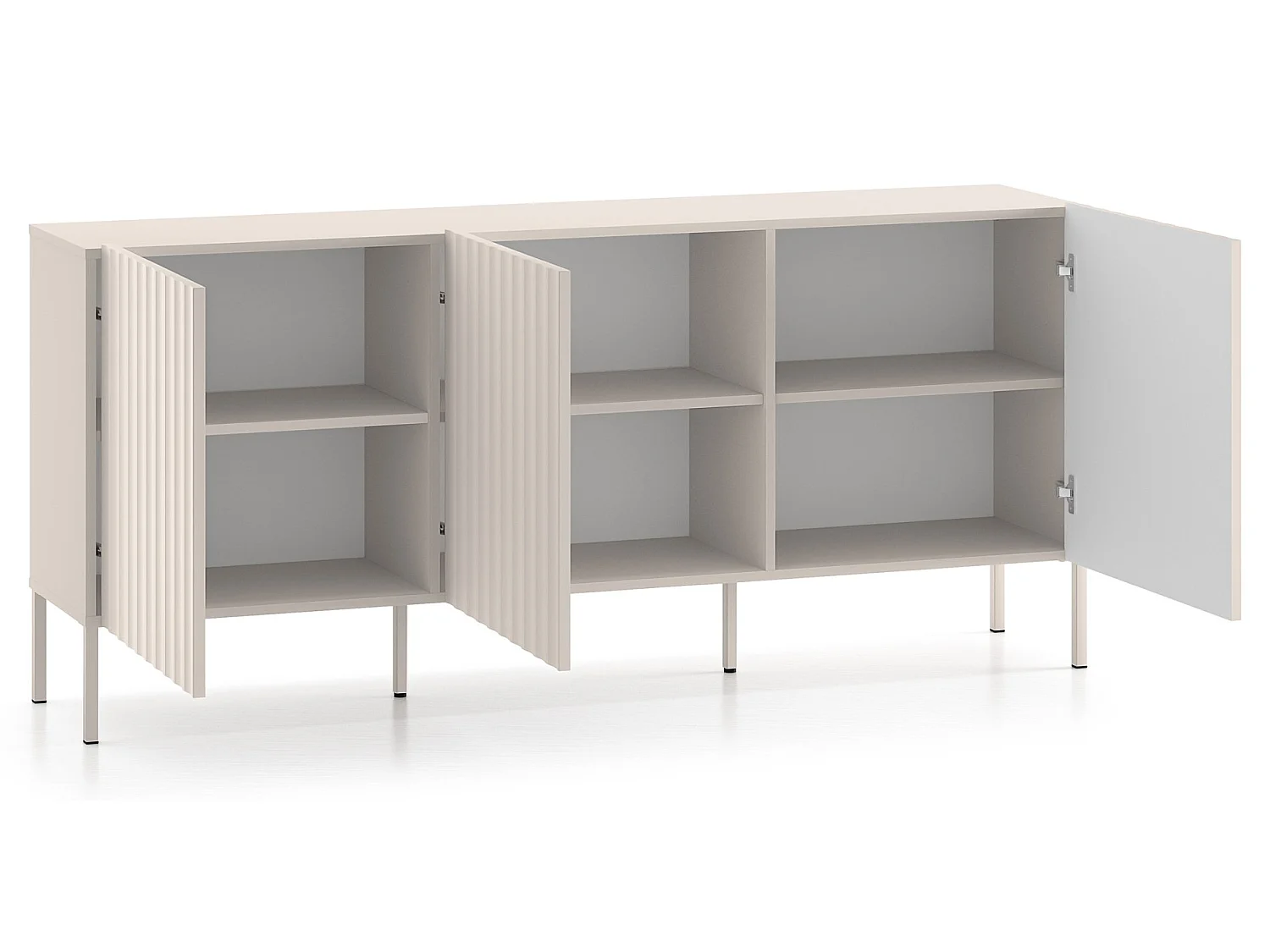 Sideboard 3-türig - hellbeige - 170 cm - DERRIVA