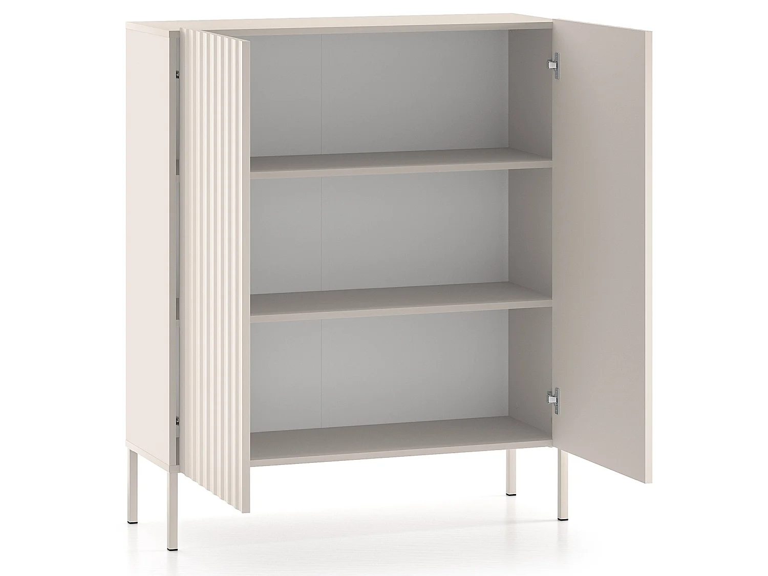 Highboard 2-türig - hellbeige - 100 cm - DERRIVA