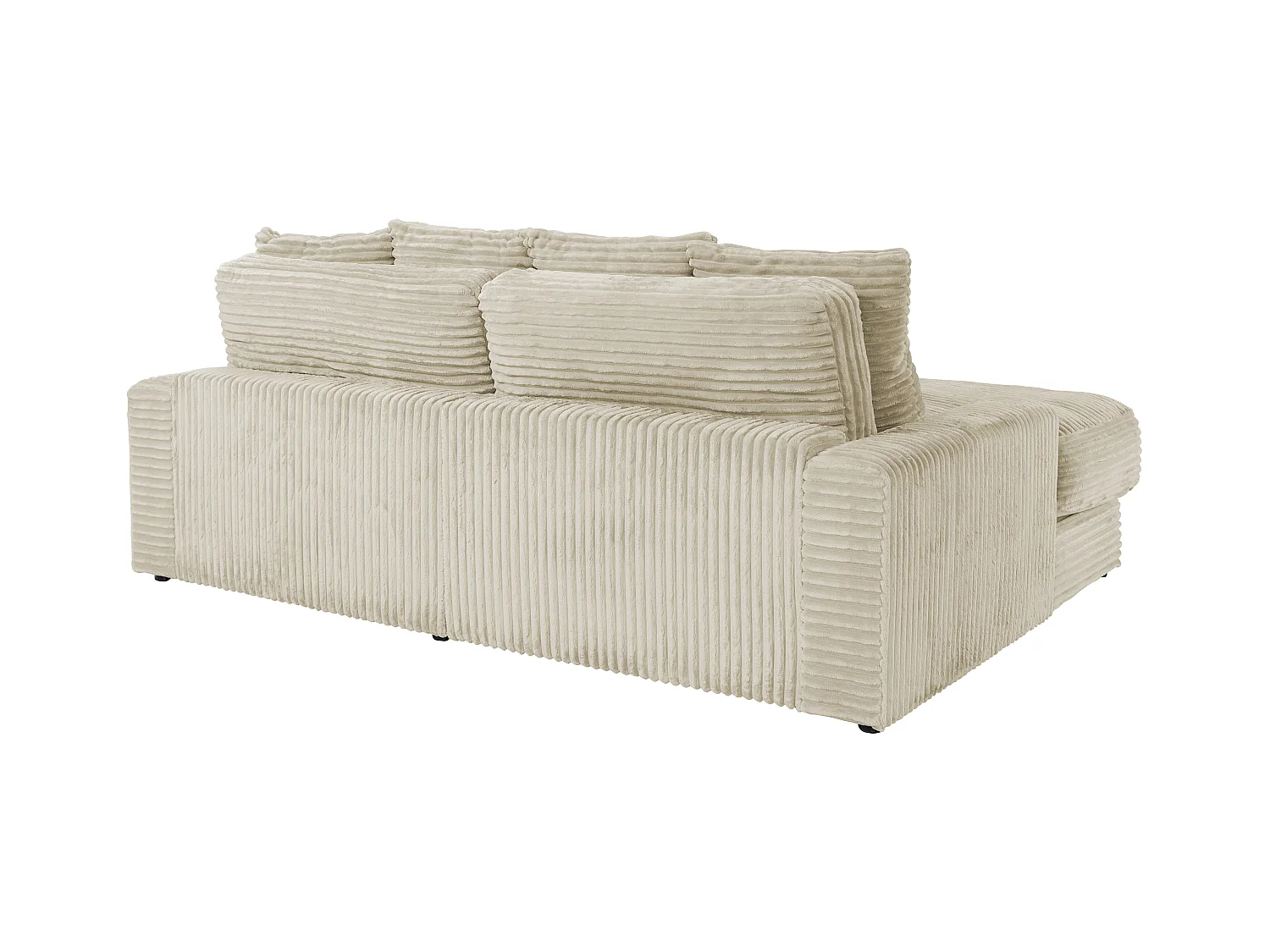 Sofa 3-Sitzer - tiefe Komfortsitzfläche - grob gerippter Cord - Beige - CALAZO von Pascal Morabito