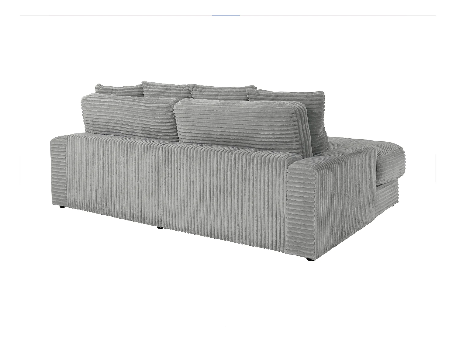 Kanapa 3-osobowa z głębokim siedziskiem z szarego szeroko prążkowanego sztruksu - CALAZO marki Pascal Morabito