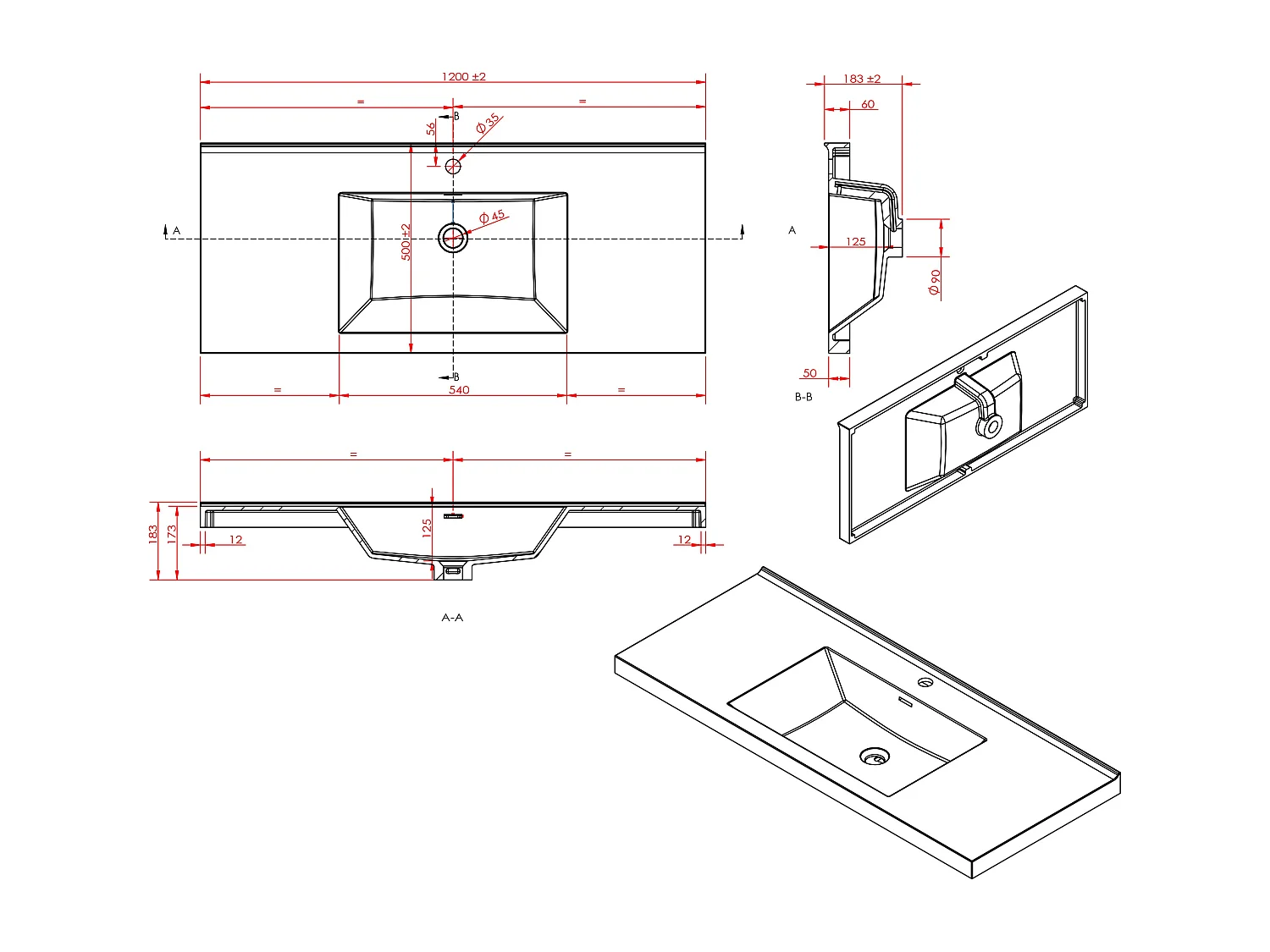 Meuble de salle de bain suspendu simple vasque coloris naturel clair - 120 cm - PUJUKA