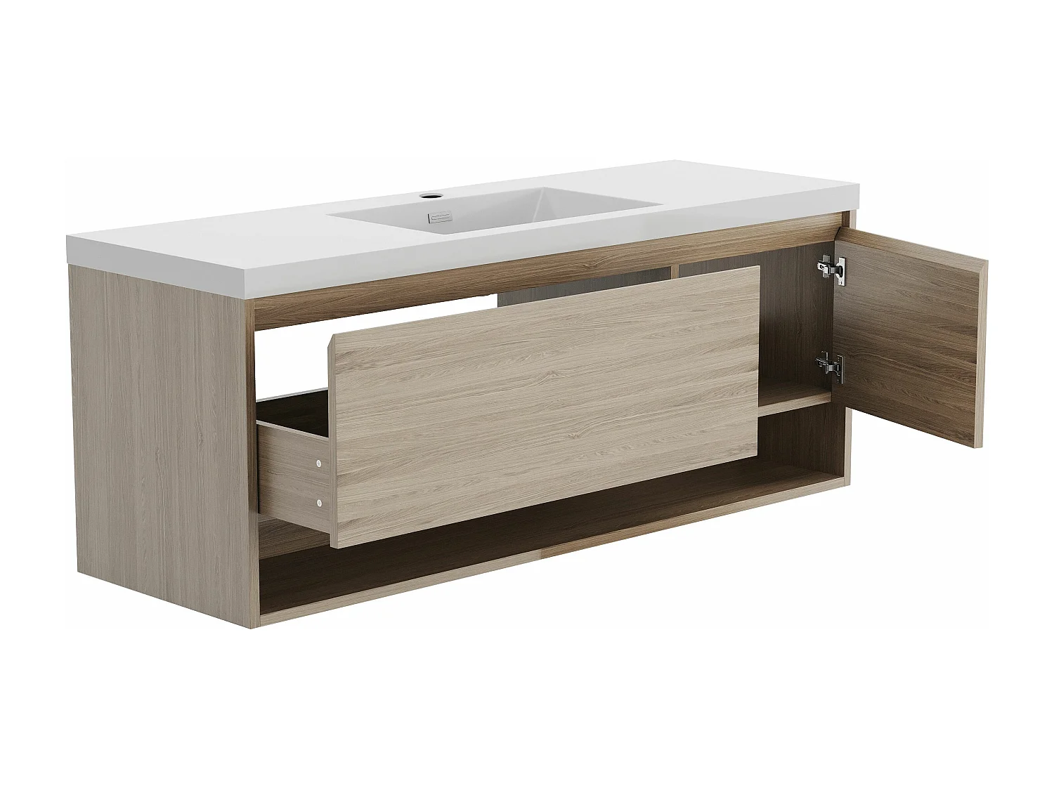 Mueble de baño suspendido con lavabo - 150 cm - PUJUKA