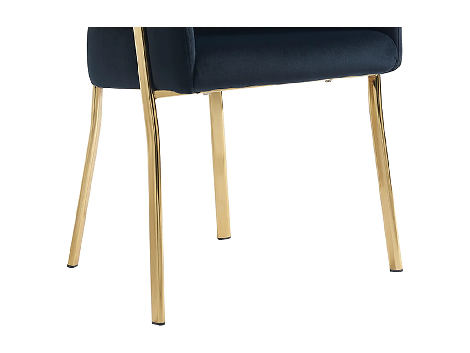 Lot de 6 chaises avec accoudoirs en velours et métal doré - Noir - ZAOVA de Pascal MORABITO