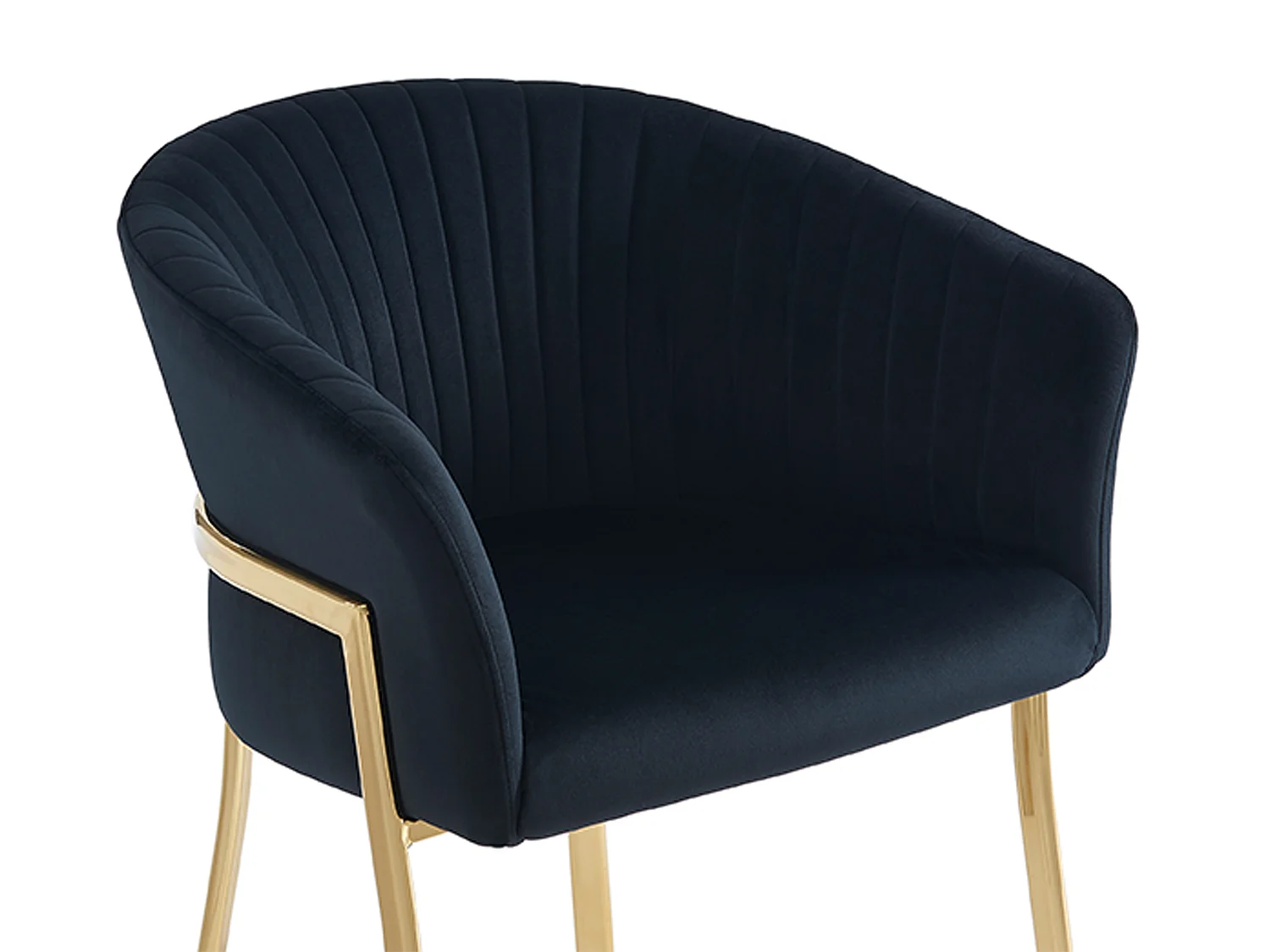 Lot de 6 chaises avec accoudoirs en velours et métal doré - Noir - ZAOVA de Pascal MORABITO