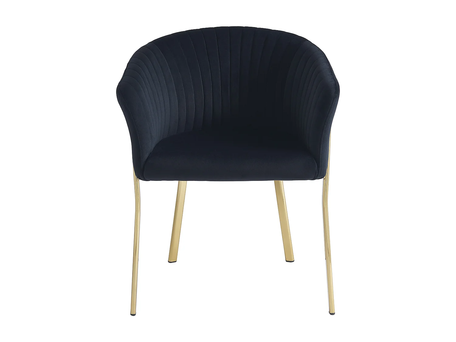 Lot de 6 chaises avec accoudoirs en velours et métal doré - Noir - ZAOVA de Pascal MORABITO