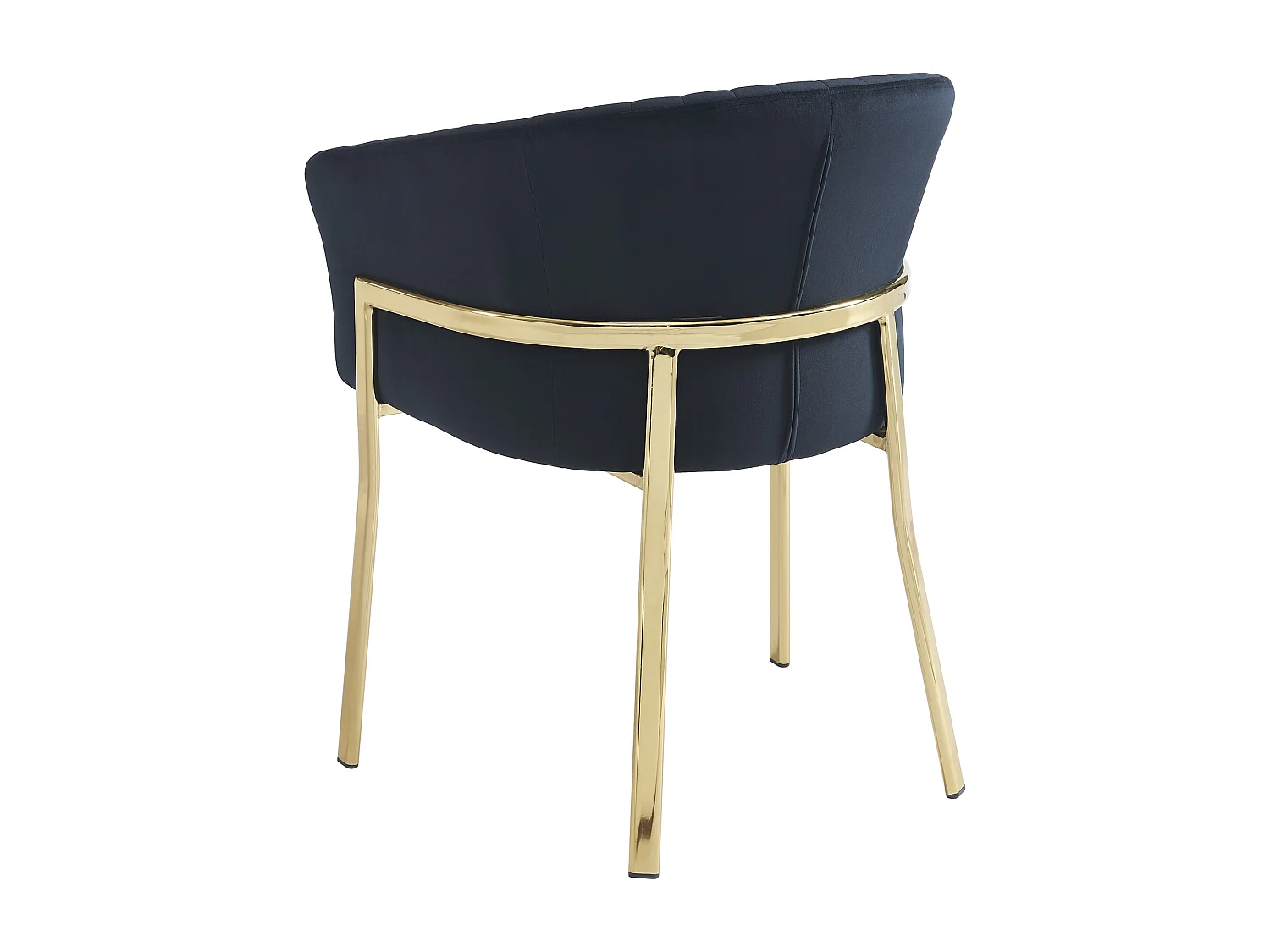 Lot de 6 chaises avec accoudoirs en velours et métal doré - Noir - ZAOVA de Pascal MORABITO