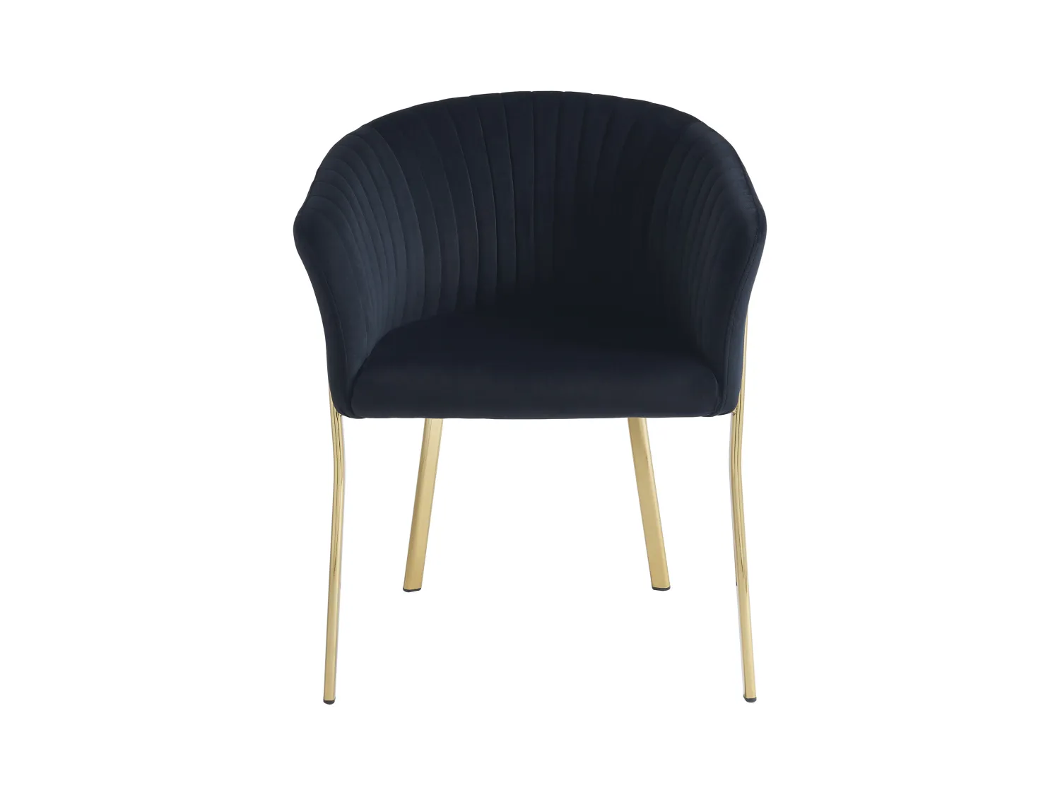 Lote de 6 sillas con reposabrazos de terciopelo y metal dorado - Negro - ZAOVA de Pascal MORABITO