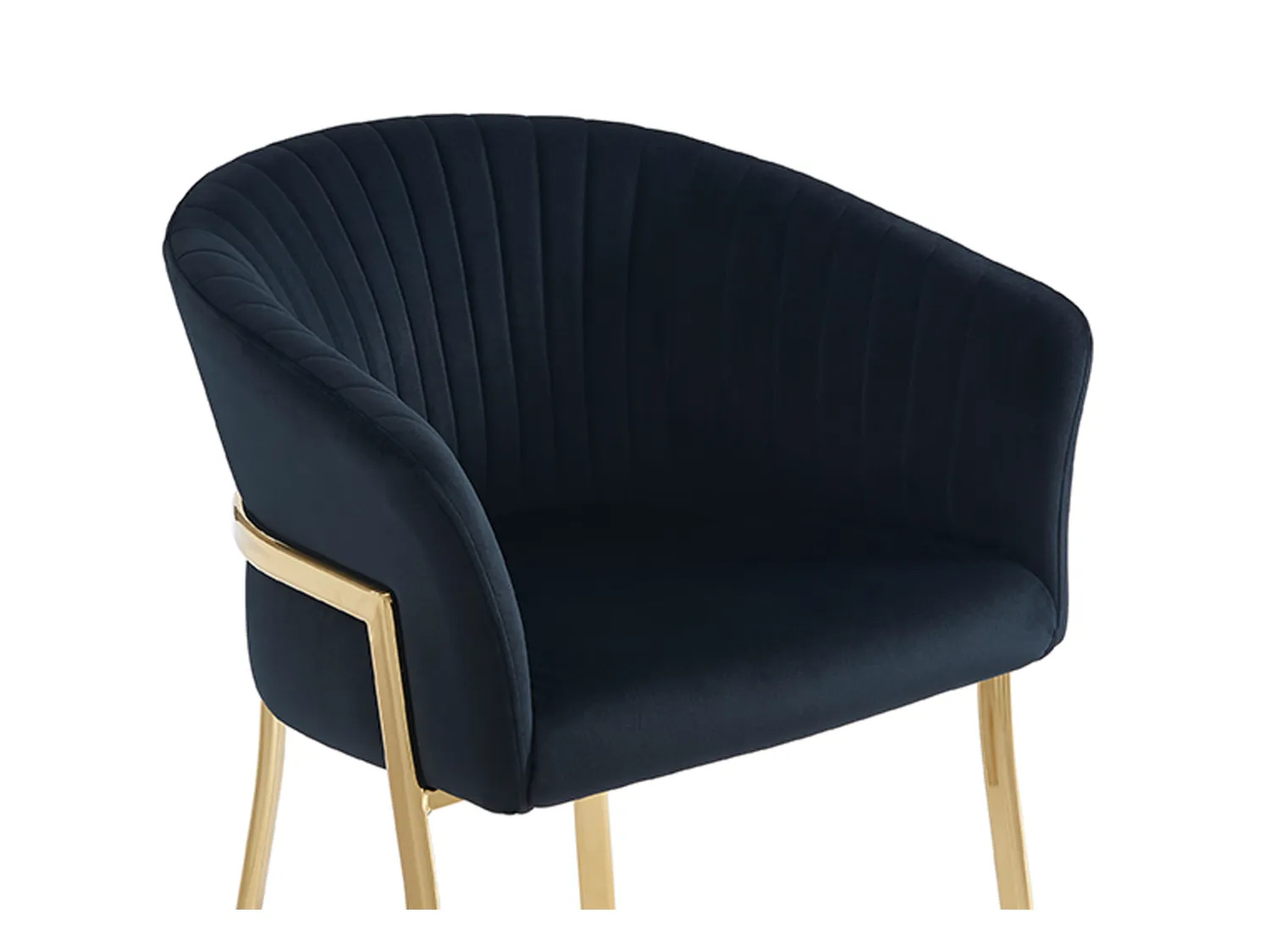 Lote de 6 sillas con reposabrazos de terciopelo y metal dorado - Negro - ZAOVA de Pascal MORABITO