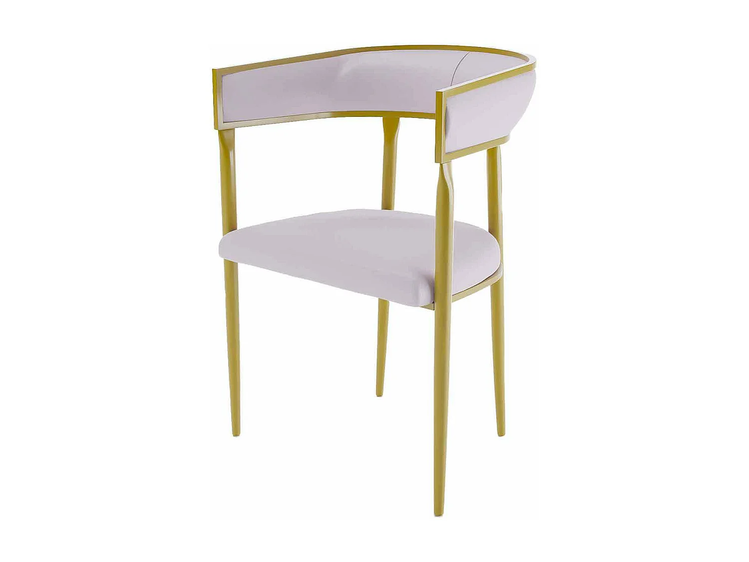 AURORE - Chaise de salle à manger design dossier arrondi velours