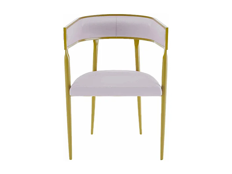 AURORE - Chaise de salle à manger design dossier arrondi velours