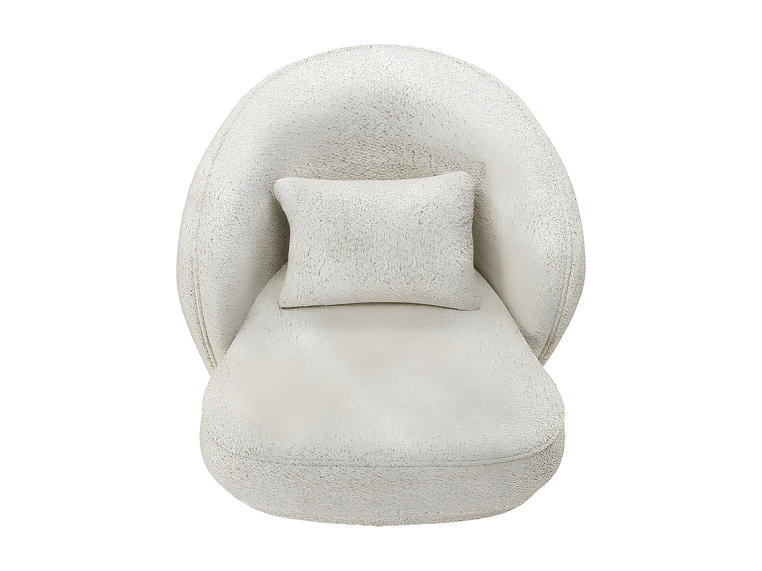 PABLO - Fauteuil design bouclé beige
