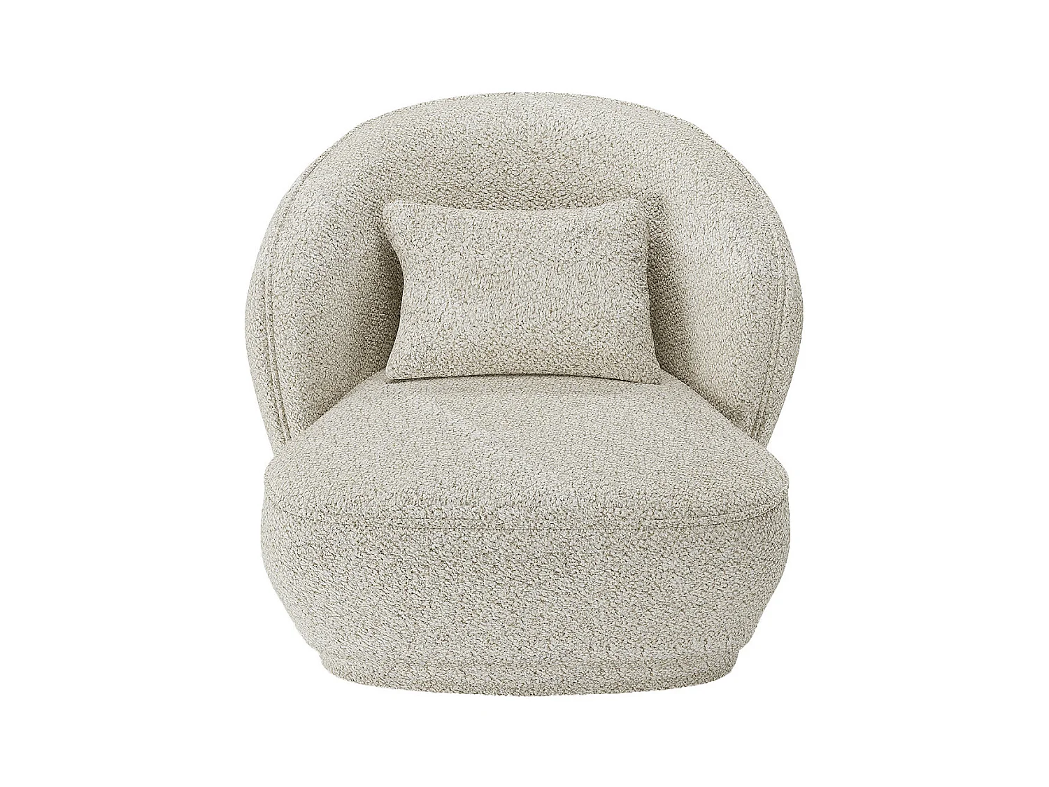 PABLO - Fauteuil design bouclé beige