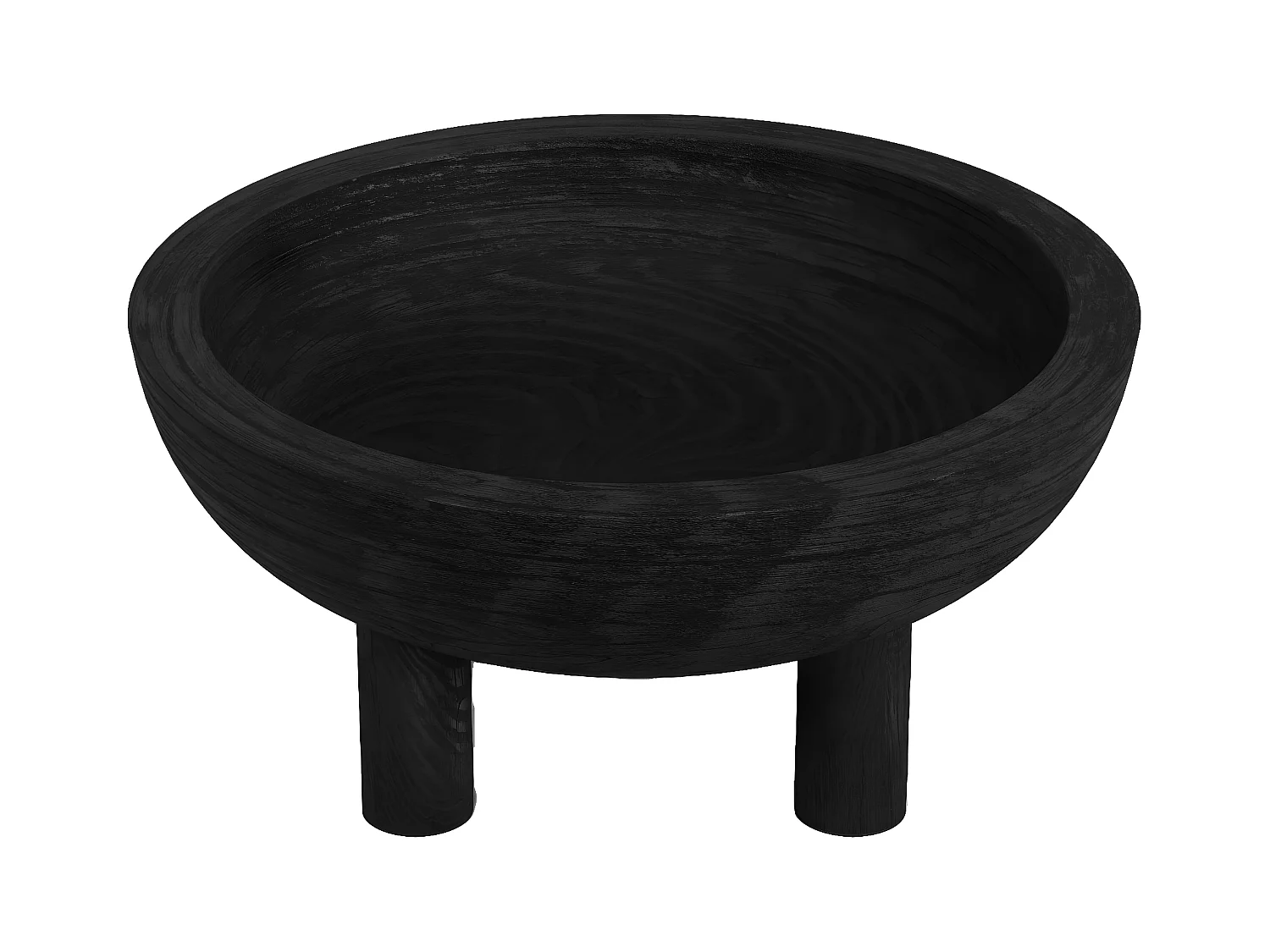 MONTMARTRE - Coupe design en bois sculpté paulownia noir