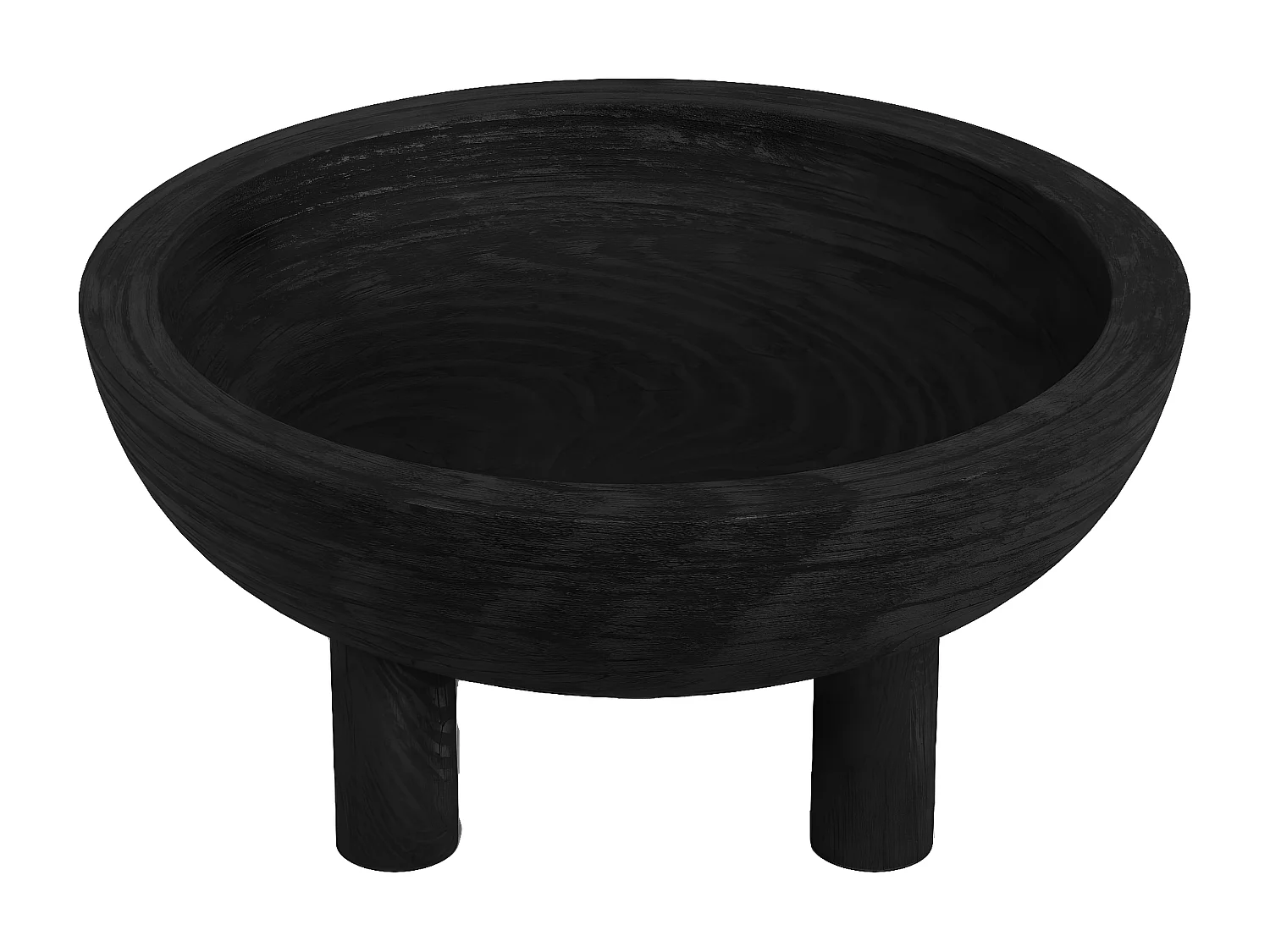 MONTMARTRE - Coupe design en bois sculpté paulownia noir