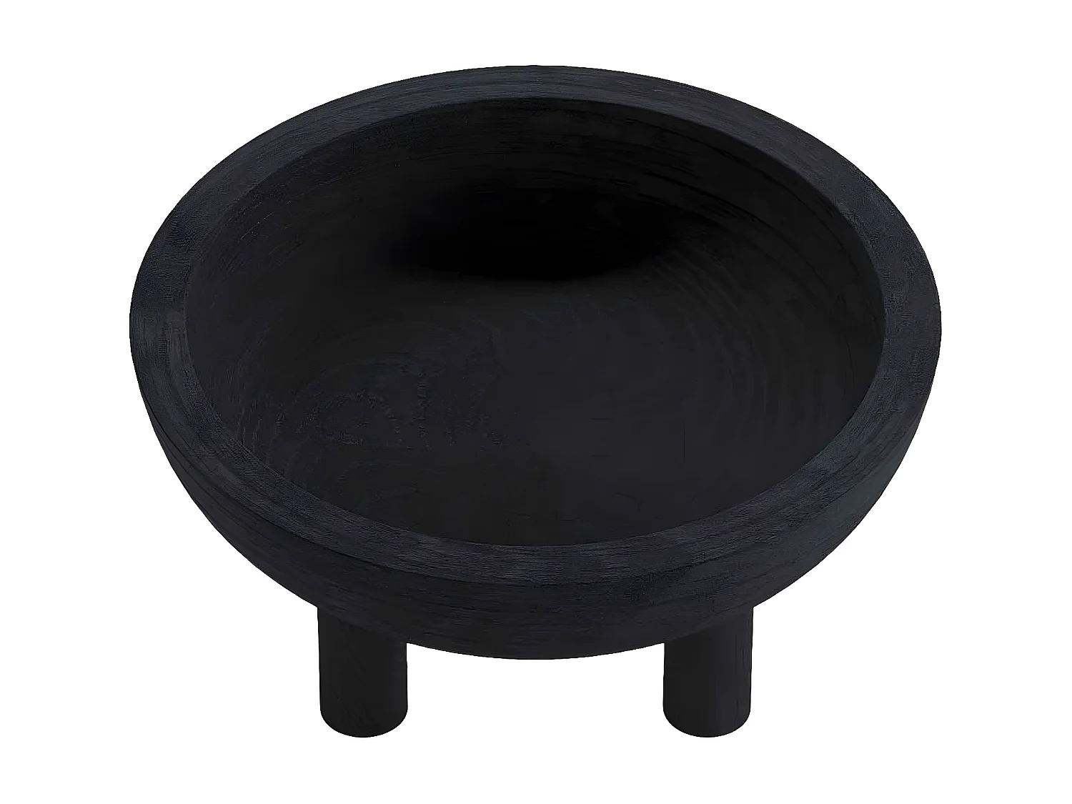 MONTMARTRE - Coupe design en bois sculpté paulownia noir