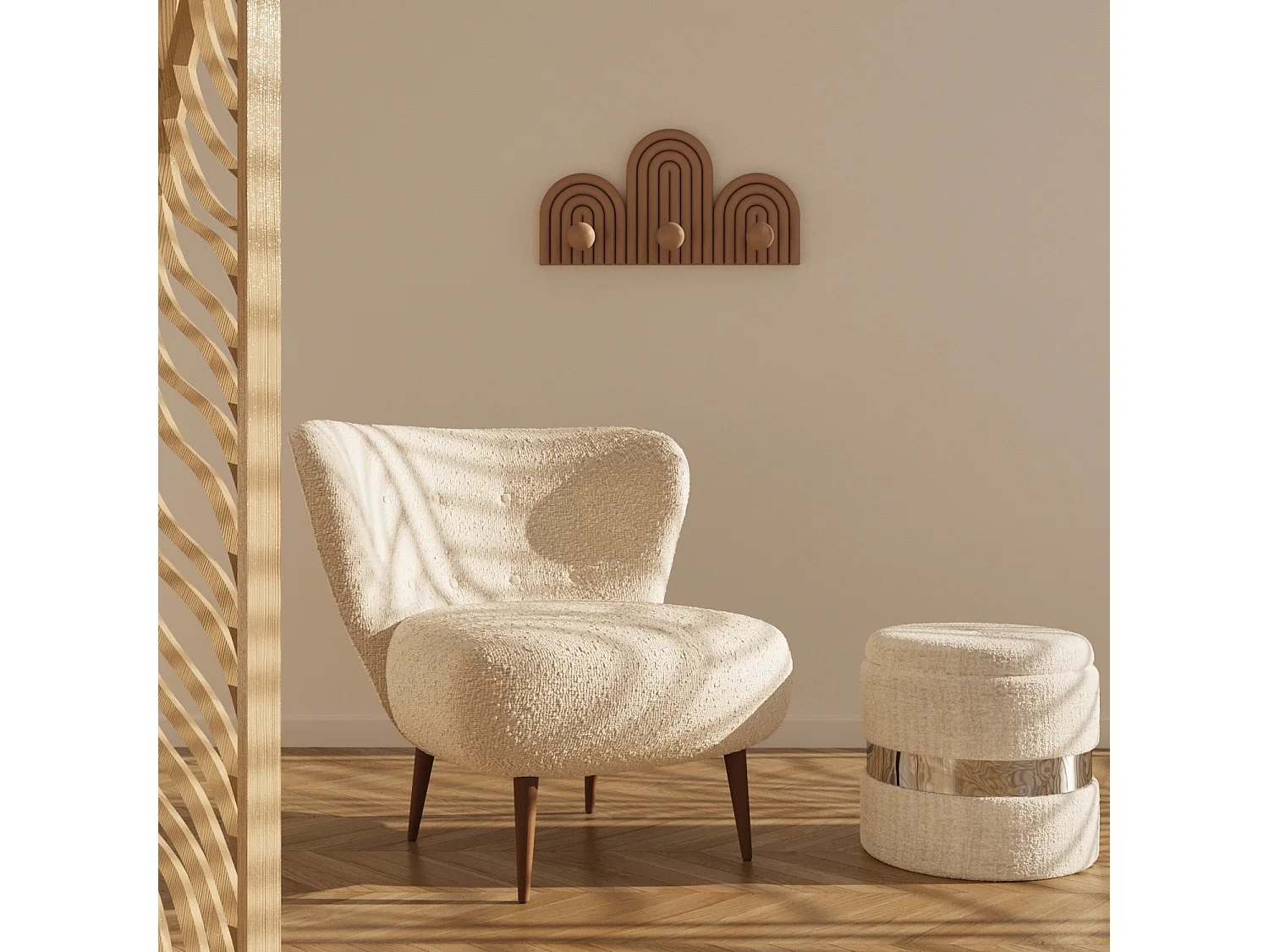 ACAPULCO - Patère murale 3 crochets