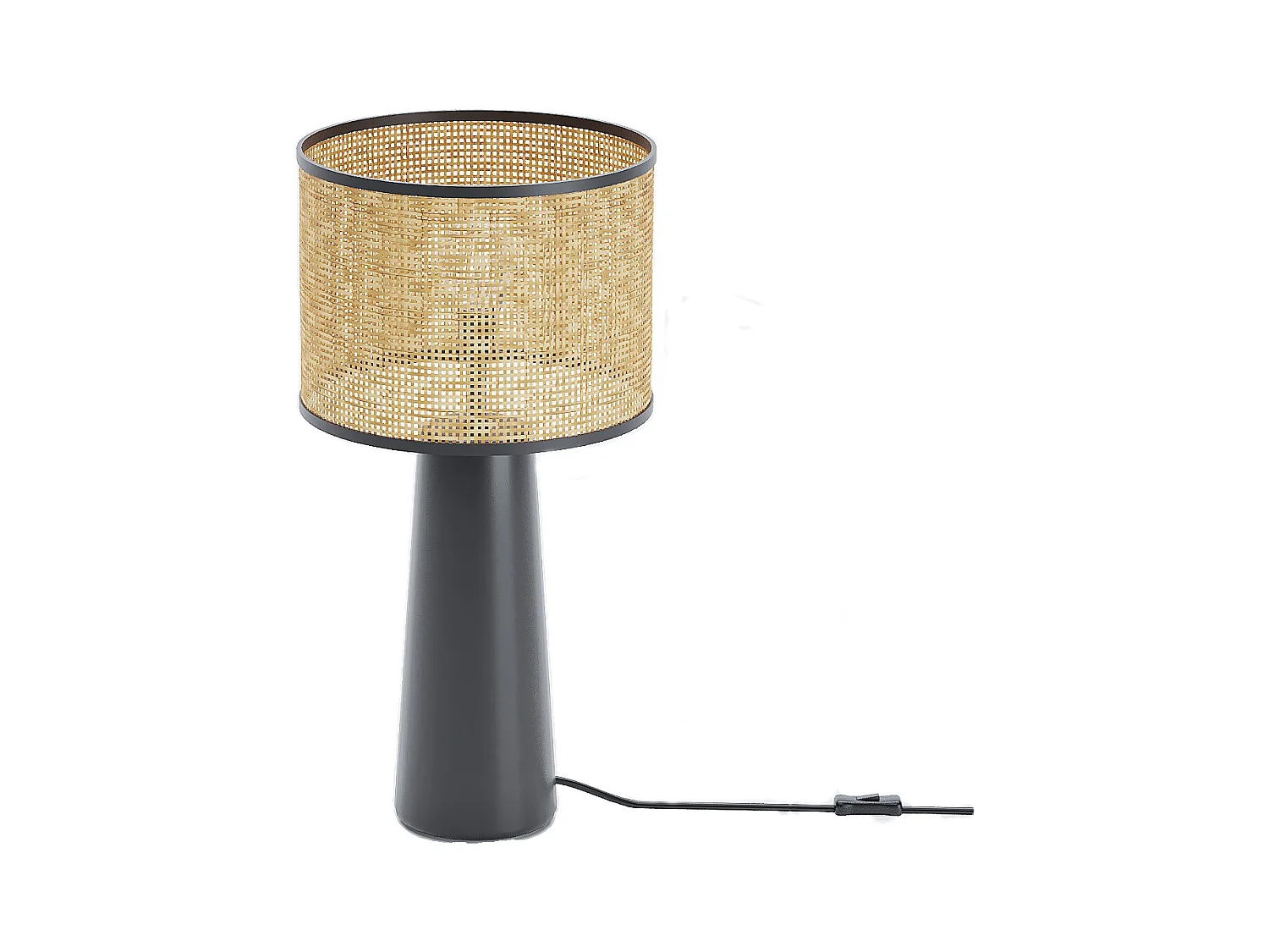 VAN GOGH - Lampe à poser en céramique et rotin