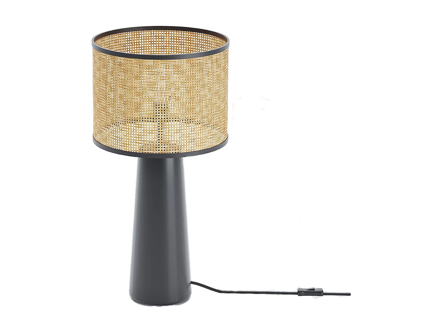 VAN GOGH - Lampe à poser en céramique et rotin