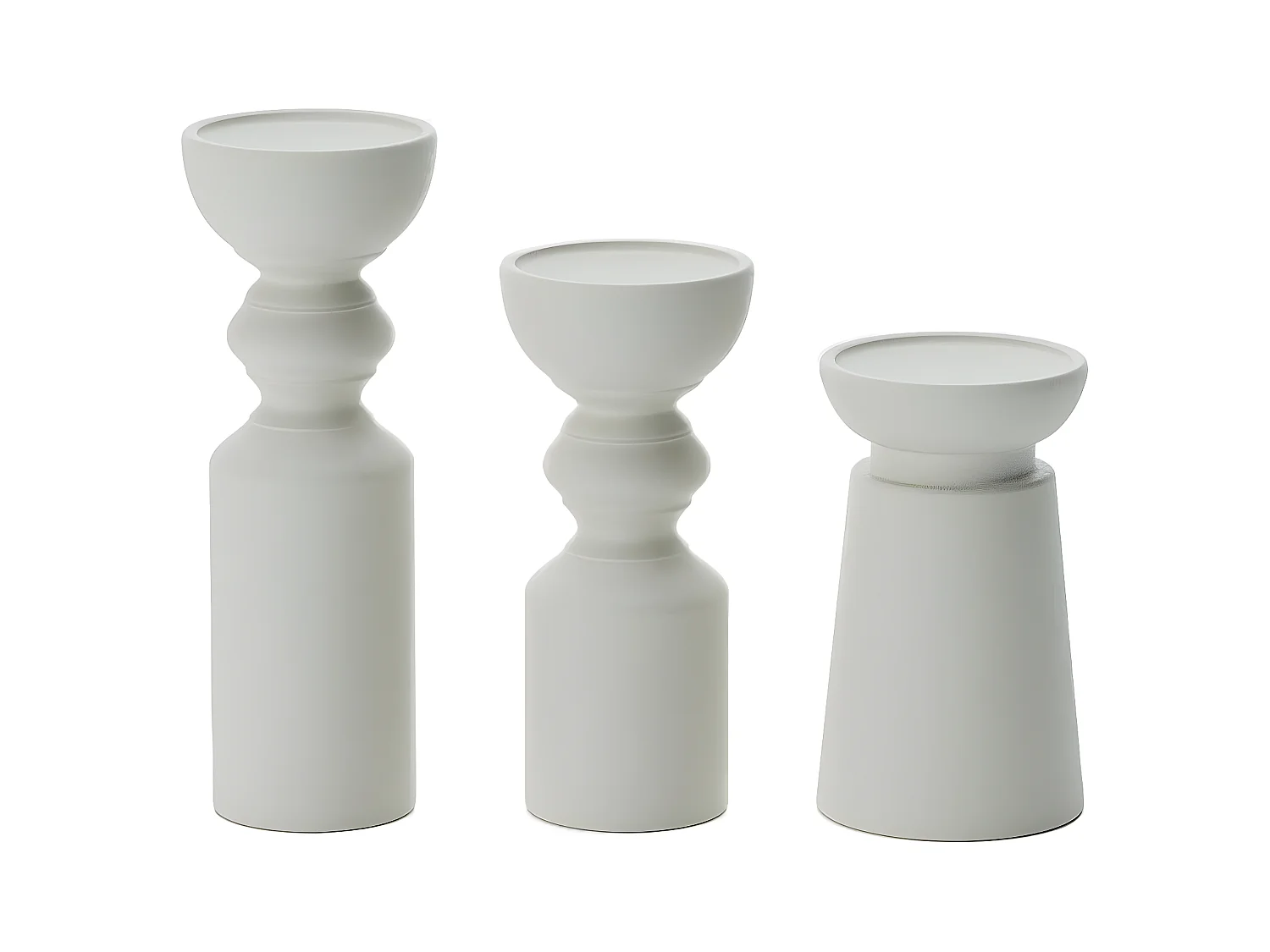 BOSTON - Set de 3 bougeoirs bois design