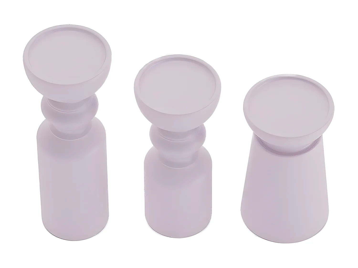 BOSTON - Set de 3 bougeoirs bois design