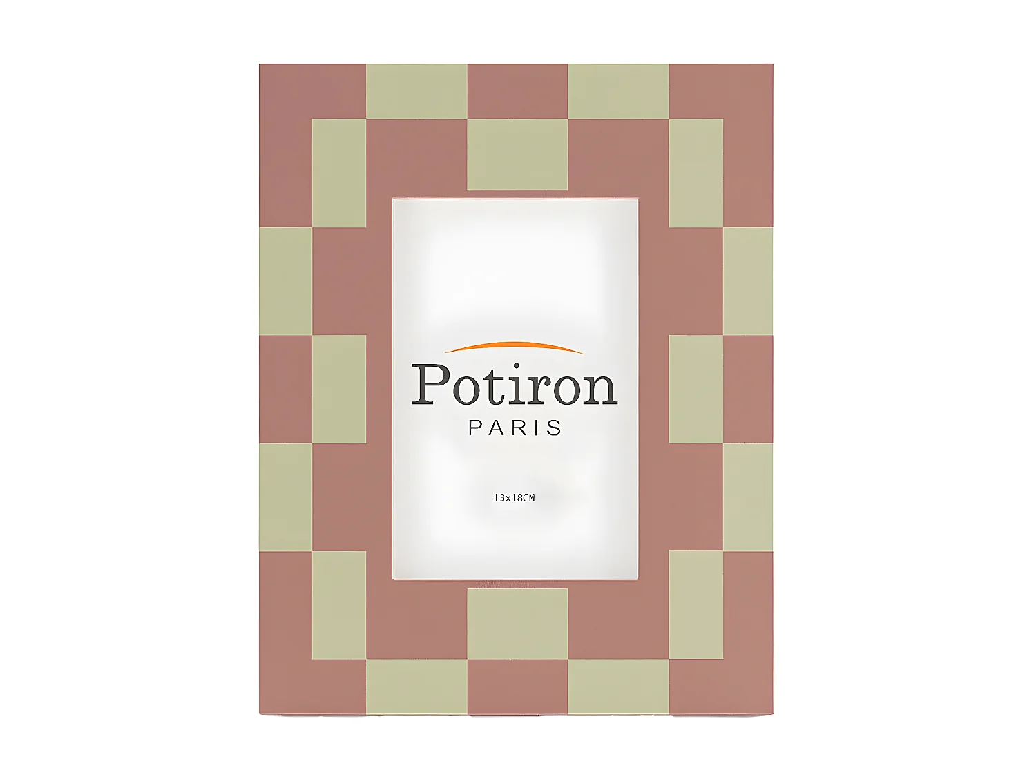 SYDNEY - Cadre photo design à damier couleur pêche