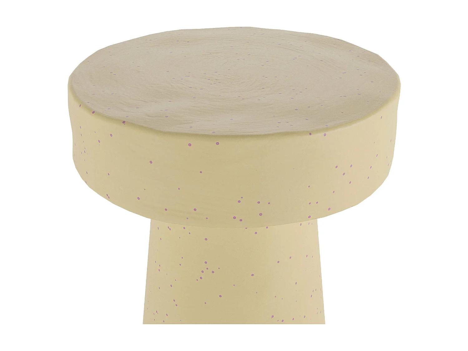 ANEMONE - Petite table d’appoint ronde design en magnésie mouchetée rose