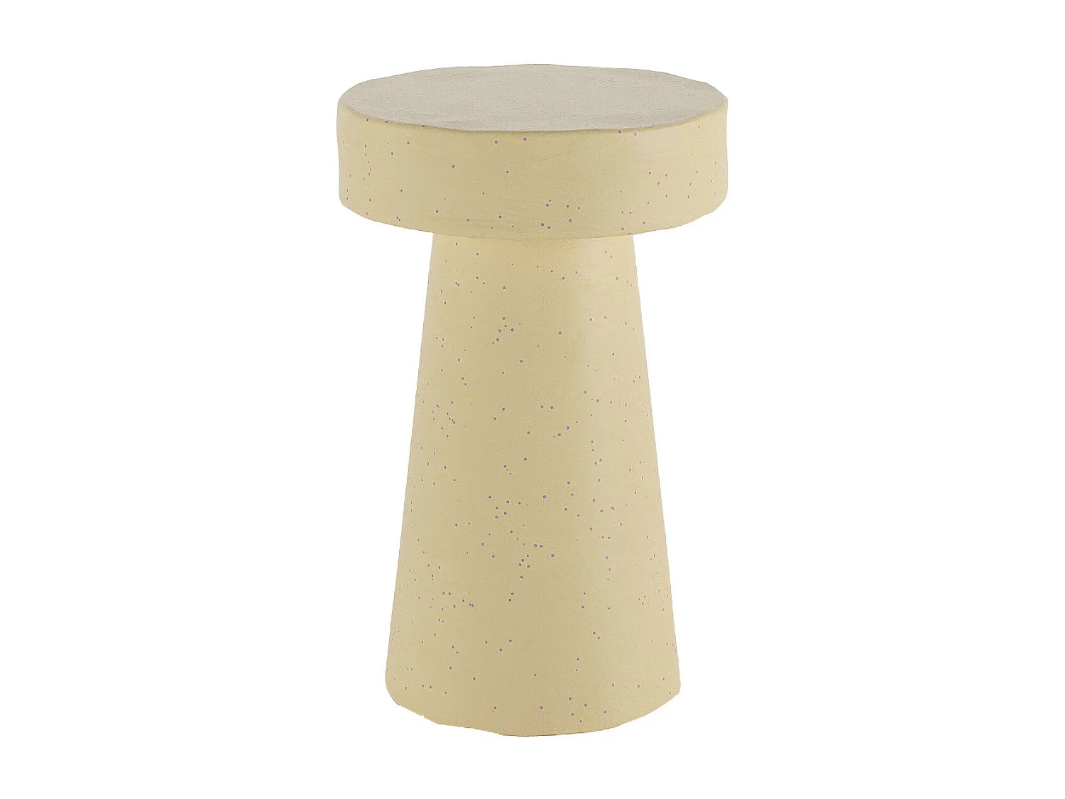 ANEMONE - Petite table d’appoint ronde design en magnésie mouchetée rose